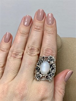 *Кольцо р.18 Лунный камень Адуляр АРТ 43749 ВЕС 10,64 Г - фото 216919