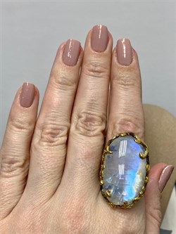 *Кольцо р.18 Лунный камень Адуляр АРТ 49048 ВЕС 18,74 Г - фото 216929