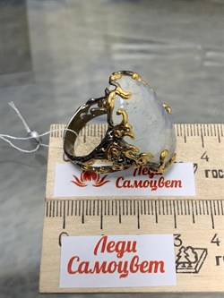 *Кольцо р.18 Лунный камень Адуляр АРТ 49048 ВЕС 18,74 Г - фото 216935