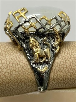 *Кольцо р.18 Лунный камень Адуляр АРТ 49330 ВЕС 18,67 Г - фото 216963