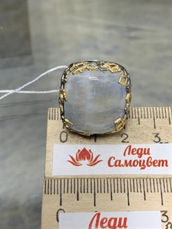 *Кольцо р.18 Лунный камень Адуляр АРТ 49330 ВЕС 18,67 Г - фото 216965