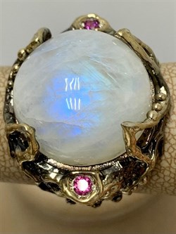 *Кольцо р.18 Лунный камень Адуляр АРТ 60421 ВЕС 12,86 Г - фото 217026