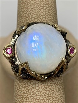 *Кольцо р.18 Лунный камень Адуляр АРТ 60421 ВЕС 12,86 Г - фото 217029