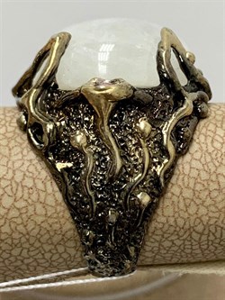 *Кольцо р.18 Лунный камень Адуляр АРТ 60421 ВЕС 12,86 Г - фото 217032