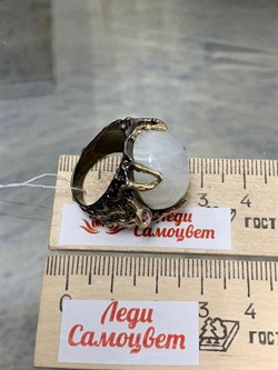 *Кольцо р.18 Лунный камень Адуляр АРТ 60421 ВЕС 12,86 Г - фото 217035