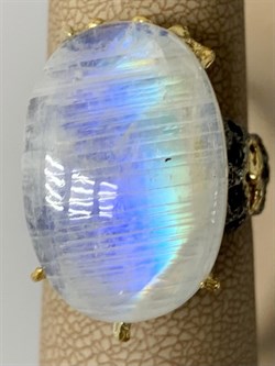 *Кольцо р.18,5 Лунный камень Адуляр АРТ 41414 ВЕС 11,42 Г - фото 217074