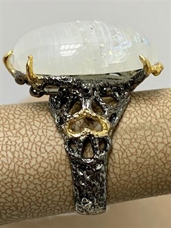 *Кольцо р.18,5 Лунный камень Адуляр АРТ 41414 ВЕС 11,42 Г - фото 217075