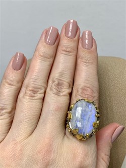 *Кольцо р.18,5 Лунный камень Адуляр АРТ 49106 ВЕС 13,75 Г - фото 217106