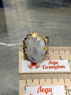 *Кольцо р.18,5 Лунный камень Адуляр АРТ 49106 ВЕС 13,75 Г - фото 217111