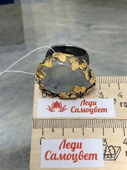 *Кольцо р.18,5 Лунный камень Адуляр АРТ 54031 ВЕС  21,97 Г - фото 217145