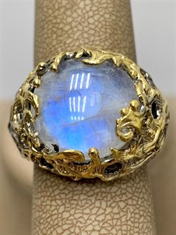 *Кольцо р.18,5 Лунный камень Адуляр АРТ 62882 ВЕС 12,75 Г - фото 217152