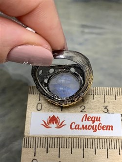 *Кольцо р.18,5 Лунный камень Адуляр АРТ 62882 ВЕС 12,75 Г - фото 217155