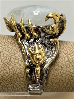 *Кольцо р.18,5 Лунный Камень Адуляр Индия АРТ 83567 ВЕС 14,31 Г - фото 217179