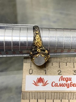 *Кольцо р.19 Лунный камень Адуляр АРТ 52943 ВЕС 5,81 Г - фото 217197