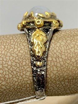 *Кольцо р.19 Лунный камень Адуляр АРТ 52943 ВЕС 5,81 Г - фото 217198