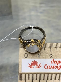 *Кольцо р.19 Лунный камень Адуляр АРТ 52943 ВЕС 5,81 Г - фото 217200