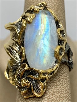 *Кольцо р.19 Лунный камень Адуляр АРТ 53055 ВЕС 18,19 Г - фото 217204 *Кольцо р.19 Лунный камень Адуляр АРТ 53055 ВЕС 18,19 Г - фото 217204