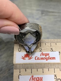 *Кольцо р.19 Лунный камень Адуляр АРТ 53300 ВЕС 13,64 Г - фото 217221