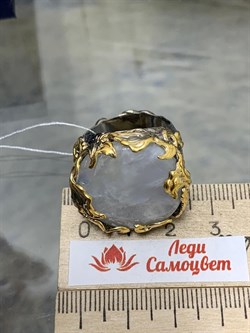 *Кольцо р.19,5 Лунный камень Адуляр АРТ 56944 ВЕС 18,41 Г - фото 217244