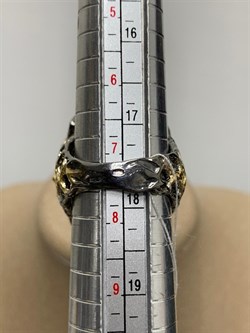 *Кольцо р.17,5  Кварц Волосатик Бразилия АРТ 60409 (ВЕС 25,39 Г) - фото 217343