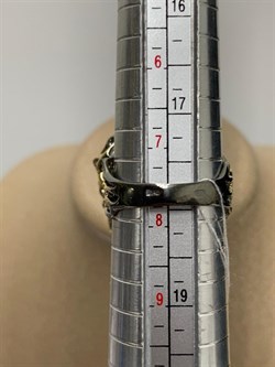 *Кольцо р.18 Кварц Волосатик Бразилия АРТ 53308 (ВЕС 12,04 Г) - фото 217409