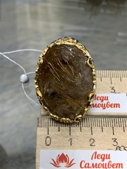 *Кольцо р.18,5  Кварц Волосатик Бразилия АРТ 54038 (ВЕС 30,75 Г) - фото 217448 *Кольцо р.18,5  Кварц Волосатик Бразилия АРТ 54038 (ВЕС 30,75 Г) - фото 217448