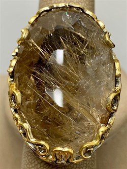 *Кольцо р.18,5  Кварц Волосатик Бразилия АРТ 54038 (ВЕС 30,75 Г) - фото 217455 *Кольцо р.18,5  Кварц Волосатик Бразилия АРТ 54038 (ВЕС 30,75 Г) - фото 217455