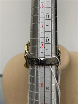 *Кольцо р.18,5  Кварц Волосатик Бразилия АРТ 47561 (ВЕС 21,68 Г) - фото 217475