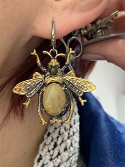 *Серьги Мотыльки Кварц Волосатик Бразилия Арт 49445 Вес 16,89 г - фото 217618 *Серьги Мотыльки Кварц Волосатик Бразилия Арт 49445 Вес 16,89 г - фото 217618