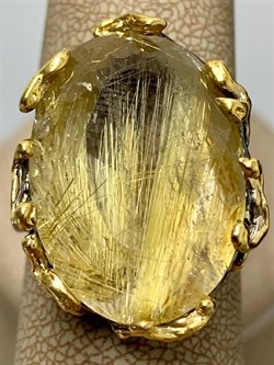 *Кольцо р.18,5 Кварц Волосатик Бразилия АРТ 52973 (ВЕС 14,51 Г) - фото 217669 *Кольцо р.18,5 Кварц Волосатик Бразилия АРТ 52973 (ВЕС 14,51 Г) - фото 217669