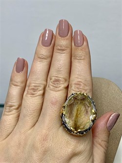 *Кольцо р.18,5 Кварц Волосатик Бразилия АРТ 53034 (ВЕС 21,49 Г) - фото 217674 *Кольцо р.18,5 Кварц Волосатик Бразилия АРТ 53034 (ВЕС 21,49 Г) - фото 217674