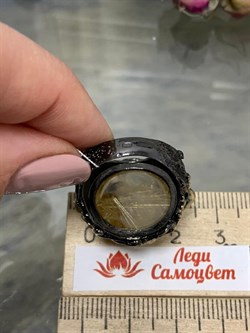 *Кольцо р.18,5 Кварц Волосатик Бразилия АРТ 59632 (ВЕС 12,01 Г) - фото 217706