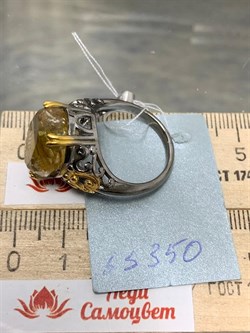 *Кольцо р.19  Кварц Волосатик Бразилия АРТ 63350 (ВЕС около 9,3 Г) - фото 217740