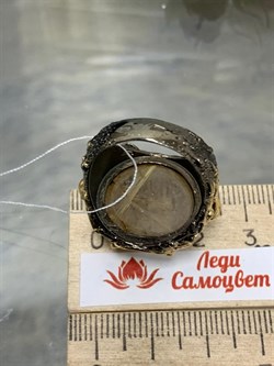*Кольцо р.19 Кварц Волосатик АРТ 59631 (ВЕС 12,11 Г) - фото 217758