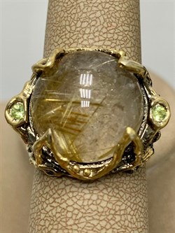 *Кольцо р.19 Кварц Волосатик АРТ 59631 (ВЕС 12,11 Г) - фото 217766