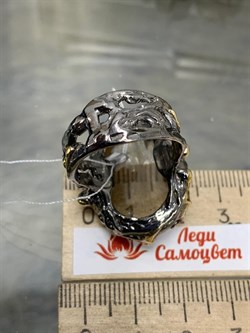 *Кольцо р.19,5  Кварц Волосатик Бразилия АРТ 60408 (ВЕС 18,62 Г) - фото 217876 *Кольцо р.19,5  Кварц Волосатик Бразилия АРТ 60408 (ВЕС 18,62 Г) - фото 217876