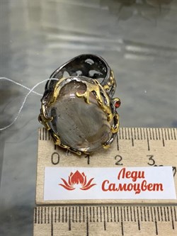 *Кольцо р.19,5  Кварц Волосатик Бразилия АРТ 60408 (ВЕС 18,62 Г) - фото 217877 *Кольцо р.19,5  Кварц Волосатик Бразилия АРТ 60408 (ВЕС 18,62 Г) - фото 217877