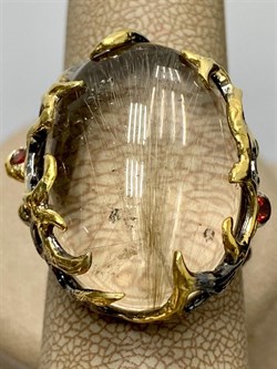 *Кольцо р.19,5  Кварц Волосатик Бразилия АРТ 60408 (ВЕС 18,62 Г) - фото 217882 *Кольцо р.19,5  Кварц Волосатик Бразилия АРТ 60408 (ВЕС 18,62 Г) - фото 217882