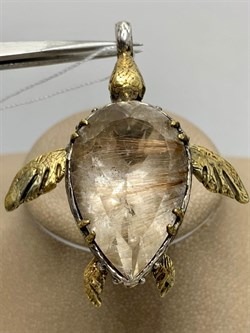 *Подвеска Черепаха Кварц Волосатик Бразилия АРТ 36149 ВЕС 23,89 Г - фото 217914 *Подвеска Черепаха Кварц Волосатик Бразилия АРТ 36149 ВЕС 23,89 Г - фото 217914