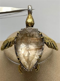 *Подвеска Черепаха Кварц Волосатик Бразилия АРТ 36149 ВЕС 23,89 Г - фото 217915 *Подвеска Черепаха Кварц Волосатик Бразилия АРТ 36149 ВЕС 23,89 Г - фото 217915