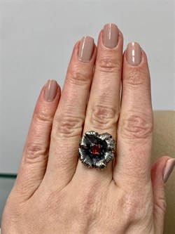 *Кольцо р.17,5 Гранат Пироп Мозамбик АРТ 45536 ВЕС 4,55 Г - фото 218264