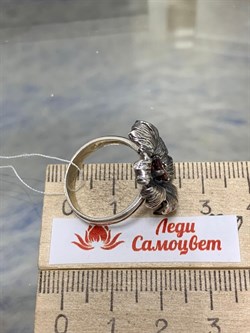 *Кольцо р.17,5 Гранат Пироп Мозамбик АРТ 45536 ВЕС 4,55 Г - фото 218269