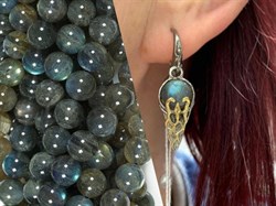 *Серьги Лабрадор Бразилия АРТ 38841 (ВЕС 6,93 Г) - фото 218371