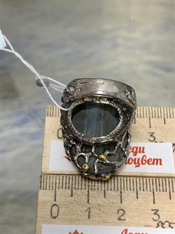 *Кольцо р.17,75 Лабрадор Мадагаскар АРТ 38129 (ВЕС 17,23 Г) - фото 218404