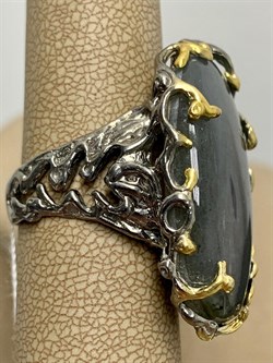 *Кольцо р.17,75 Лабрадор Мадагаскар АРТ 38129 (ВЕС 17,23 Г) - фото 218408