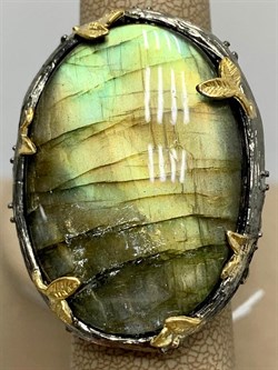 *Кольцо р.18 Лабрадор Мадагаскар АРТ 47554 (ВЕС 18,46 Г) - фото 218497 *Кольцо р.18 Лабрадор Мадагаскар АРТ 47554 (ВЕС 18,46 Г) - фото 218497