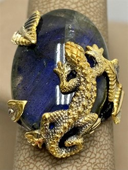 *Кольцо р.18,5 Лабрадор Бразилия АРТ 64295 (ВЕС 11,52 Г) - фото 218510 *Кольцо р.18,5 Лабрадор Бразилия АРТ 64295 (ВЕС 11,52 Г) - фото 218510