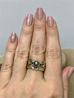 *Кольцо р.17 Лабрадор Мадагаскар АРТ 53617 (ВЕС 5,44 Г) - фото 218529