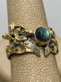 *Кольцо р.17 Лабрадор Мадагаскар АРТ 53617 (ВЕС 5,44 Г) - фото 218539