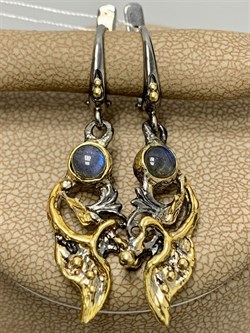 *Серьги Лабрадор Мадагаскар АРТ 60782-1 (ВЕС 5,86 Г) - фото 218561 *Серьги Лабрадор Мадагаскар АРТ 60782-1 (ВЕС 5,86 Г) - фото 218561